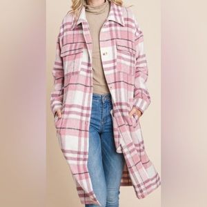Brand New with Tags Pink Long Shacket